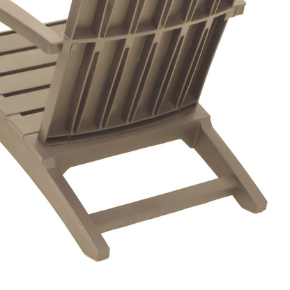 Light Brown Polypropylene Garden Adirondack Chair - Durable & Stylish