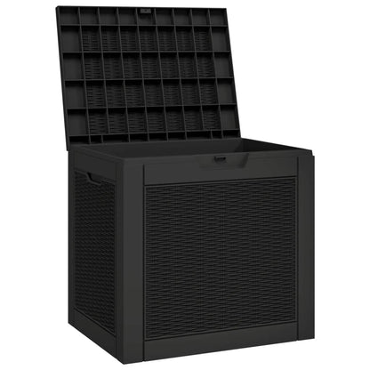 Black Polypropylene Garden Storage Box 55.5x43x53 cm