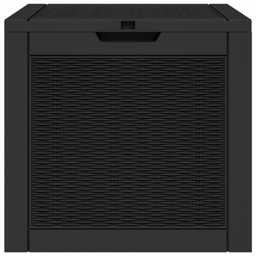 Black Polypropylene Garden Storage Box 55.5x43x53 cm