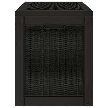 Black Polypropylene Garden Storage Box 55.5x43x53 cm