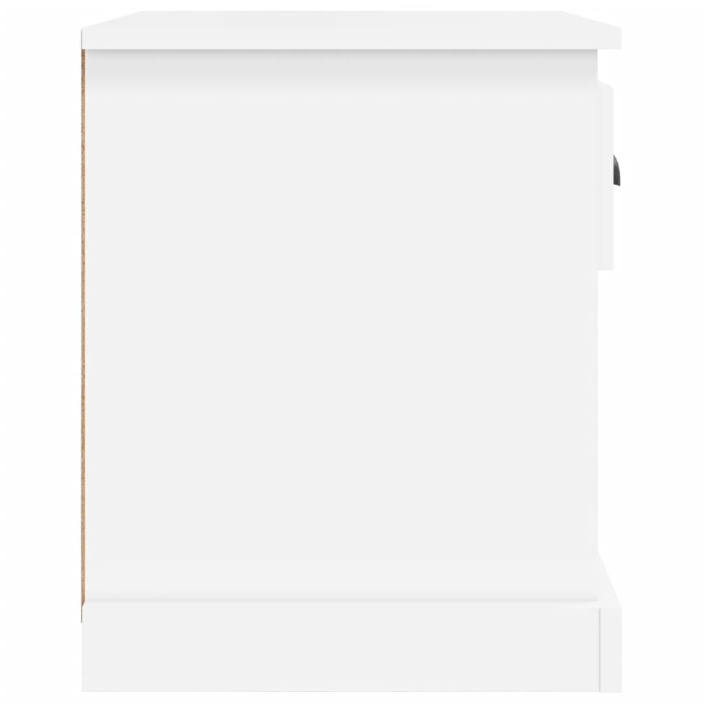 White Engineered Wood Bedside Cabinets Set of 2 - 39x39x47.5 cm