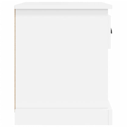 White Engineered Wood Bedside Cabinets Set of 2 - 39x39x47.5 cm