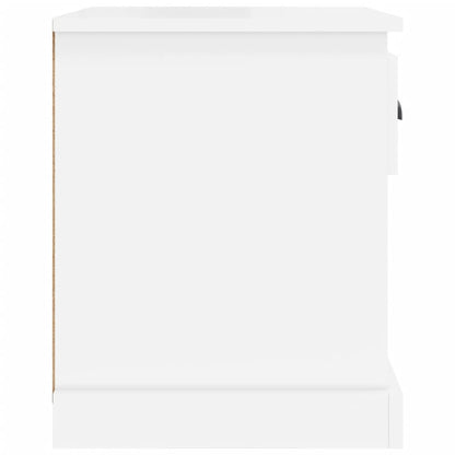 High Gloss White Bedside Cabinets Set, 39x39x47.5 cm, Engineered Wood