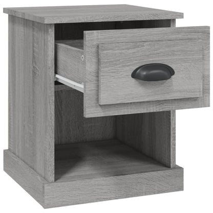 Set of 2 Grey Sonoma Bedside Cabinets, 39x39x47.5 cm, Engineered Wood