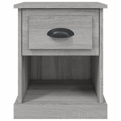 Set of 2 Grey Sonoma Bedside Cabinets, 39x39x47.5 cm, Engineered Wood