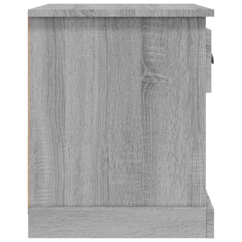 Set of 2 Grey Sonoma Bedside Cabinets, 39x39x47.5 cm, Engineered Wood