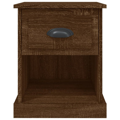 Brown Oak Bedside Cabinet - 39x39x47.5 cm Engineered Wood