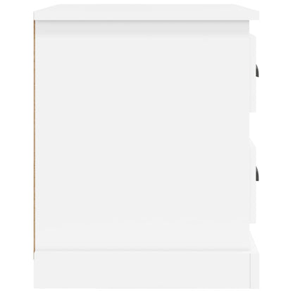 White Engineered Wood Bedside Cabinets Set of 2 - 39x39x47.5 cm