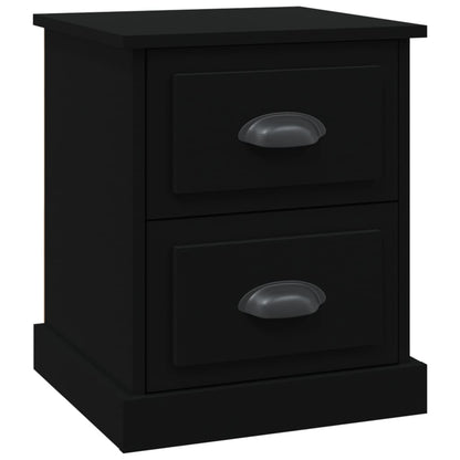 Black Engineered Wood Bedside Cabinet 39x39x47.5 cm