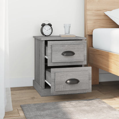 Grey Sonoma Bedside Cabinets 2pcs - Engineered Wood - 39x39x47.5 cm