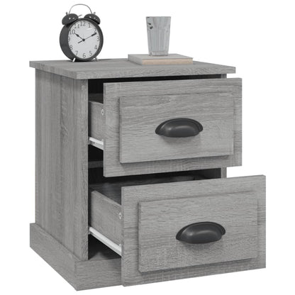 Grey Sonoma Bedside Cabinets 2pcs - Engineered Wood - 39x39x47.5 cm
