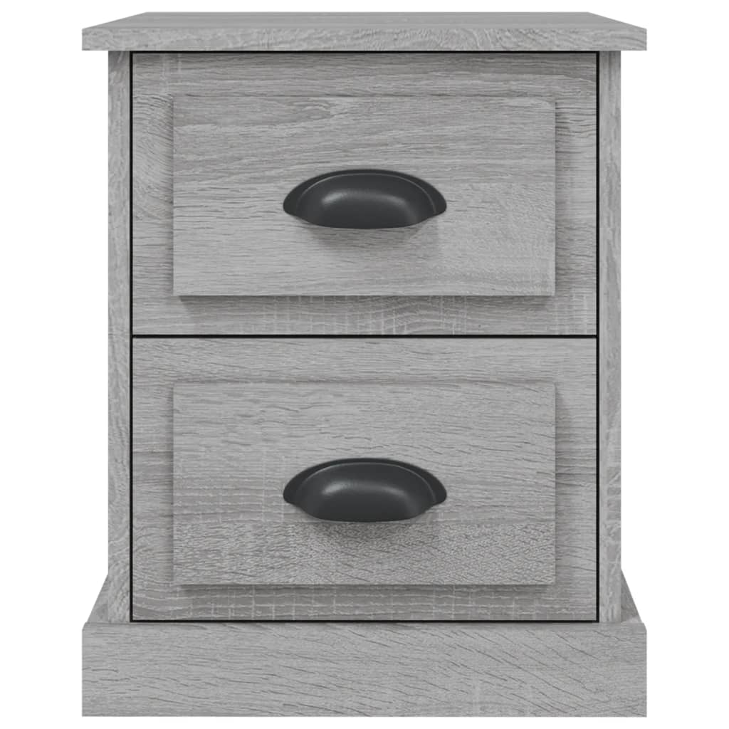 Grey Sonoma Bedside Cabinets 2pcs - Engineered Wood - 39x39x47.5 cm