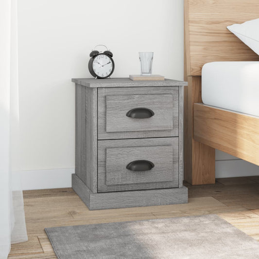 Grey Sonoma Bedside Cabinets 2pcs - Engineered Wood - 39x39x47.5 cm