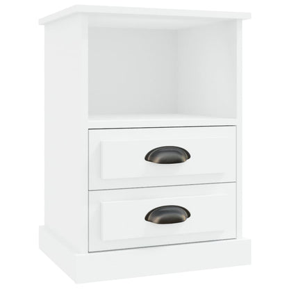 White Bedside Cabinets Set of 2 - Sleek 43x36x60 cm Design