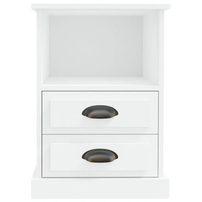 White Bedside Cabinets Set of 2 - Sleek 43x36x60 cm Design