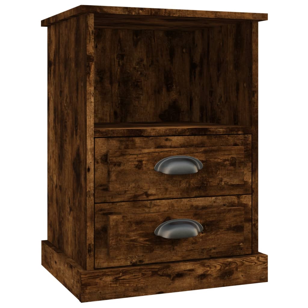 Smoked Oak Bedside Cabinet, 43x36x60 cm - Stylish & Functional