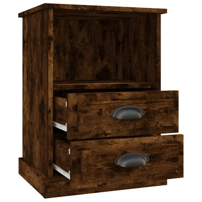 Smoked Oak Bedside Cabinet, 43x36x60 cm - Stylish & Functional