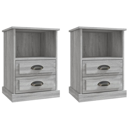 Grey Sonoma Bedside Cabinets - Set of 2, 43x36x60 cm