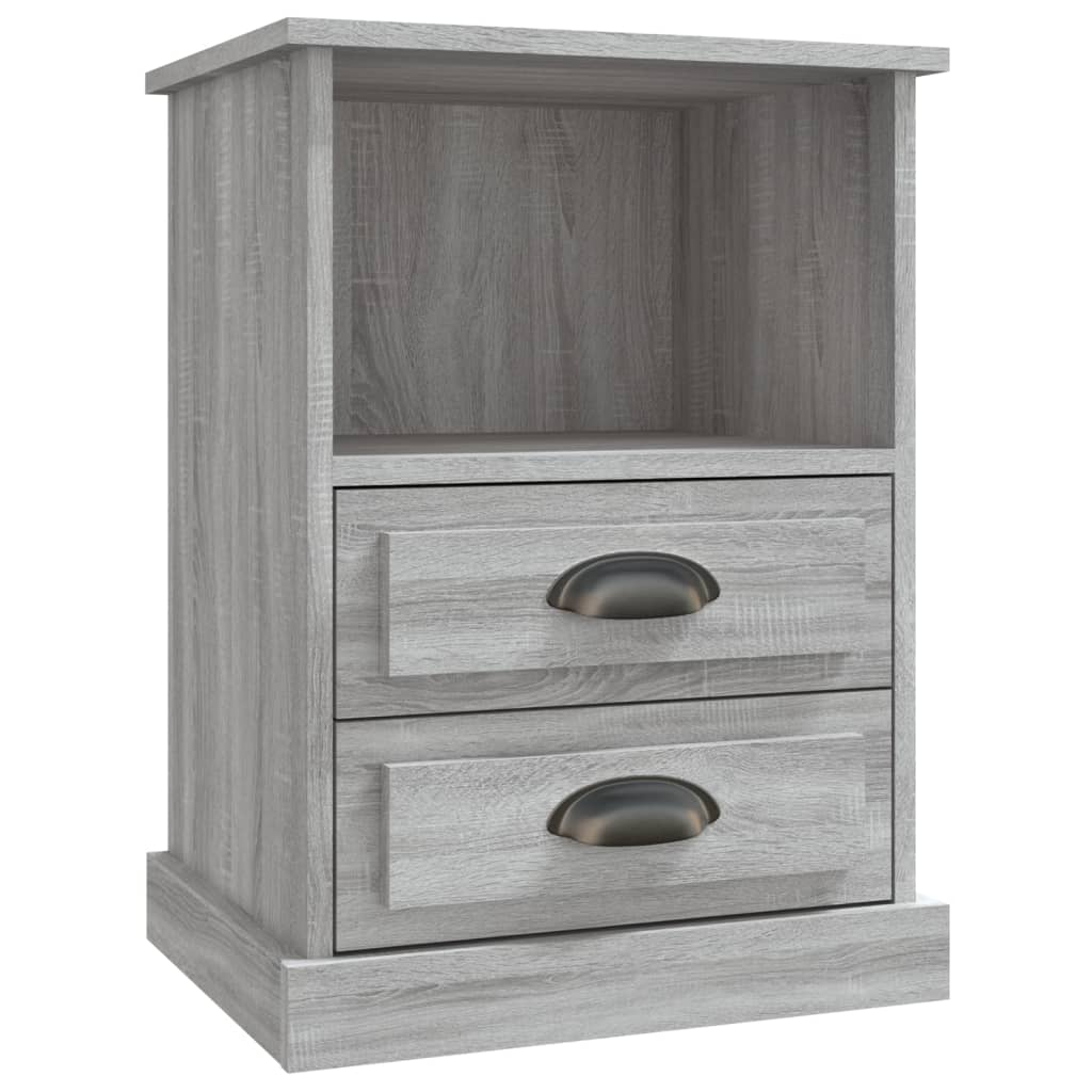 Grey Sonoma Bedside Cabinets - Set of 2, 43x36x60 cm