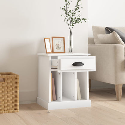 White Bedside Cabinet 43x36x50 cm - Stylish & Compact Solution