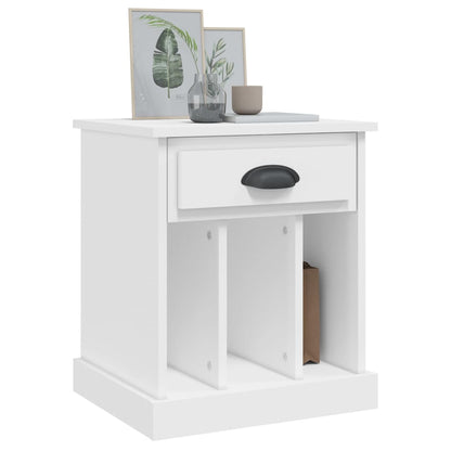 White Bedside Cabinet 43x36x50 cm - Stylish & Compact Solution