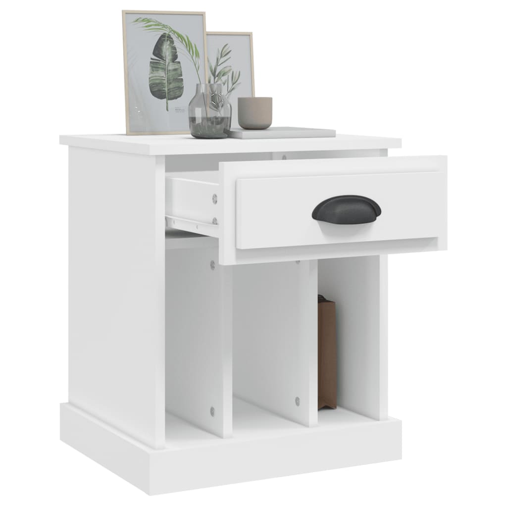 White Bedside Cabinet 43x36x50 cm - Stylish & Compact Solution