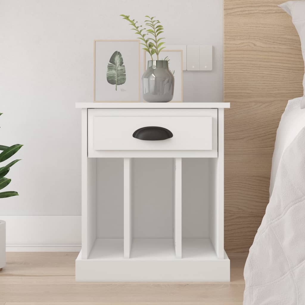 White Bedside Cabinet 43x36x50 cm - Stylish & Compact Solution