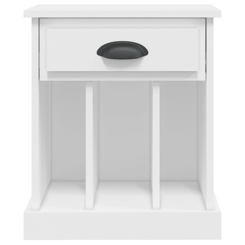 Sleek White Bedside Cabinets, Set of 2 - 43x36x50 cm
