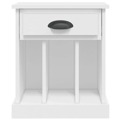 Sleek White Bedside Cabinets, Set of 2 - 43x36x50 cm