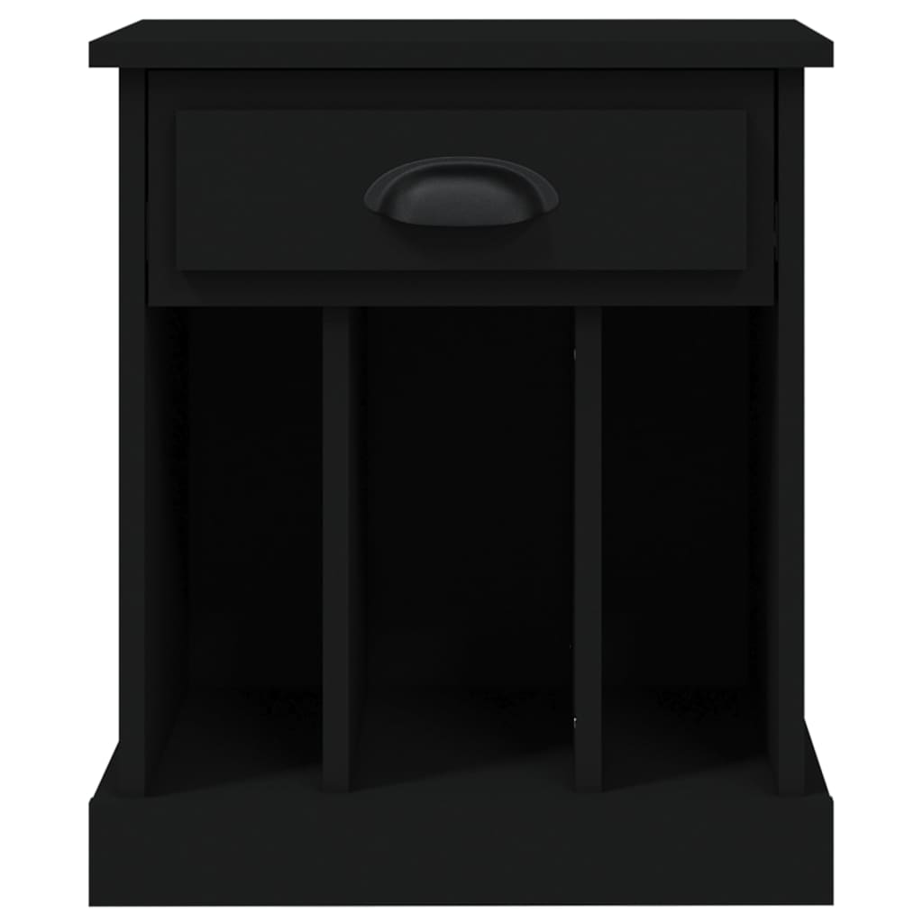 Black Bedside Cabinet 43x36x50 cm - Elegant & Compact Design