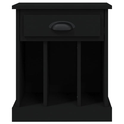 Black Bedside Cabinet 43x36x50 cm - Elegant & Compact Design