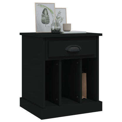 Black Bedside Cabinets Set of 2 - Modern Design, 43x36x50 cm