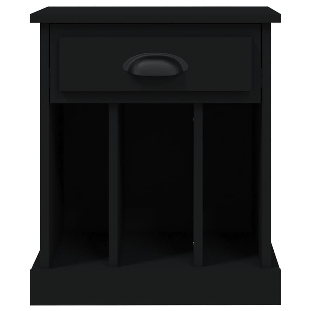 Black Bedside Cabinets Set of 2 - Modern Design, 43x36x50 cm