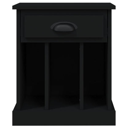 Black Bedside Cabinets Set of 2 - Modern Design, 43x36x50 cm