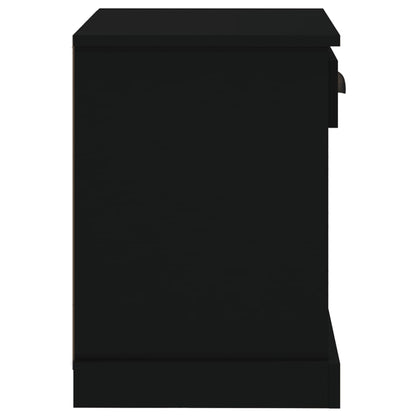 Black Bedside Cabinets Set of 2 - Modern Design, 43x36x50 cm