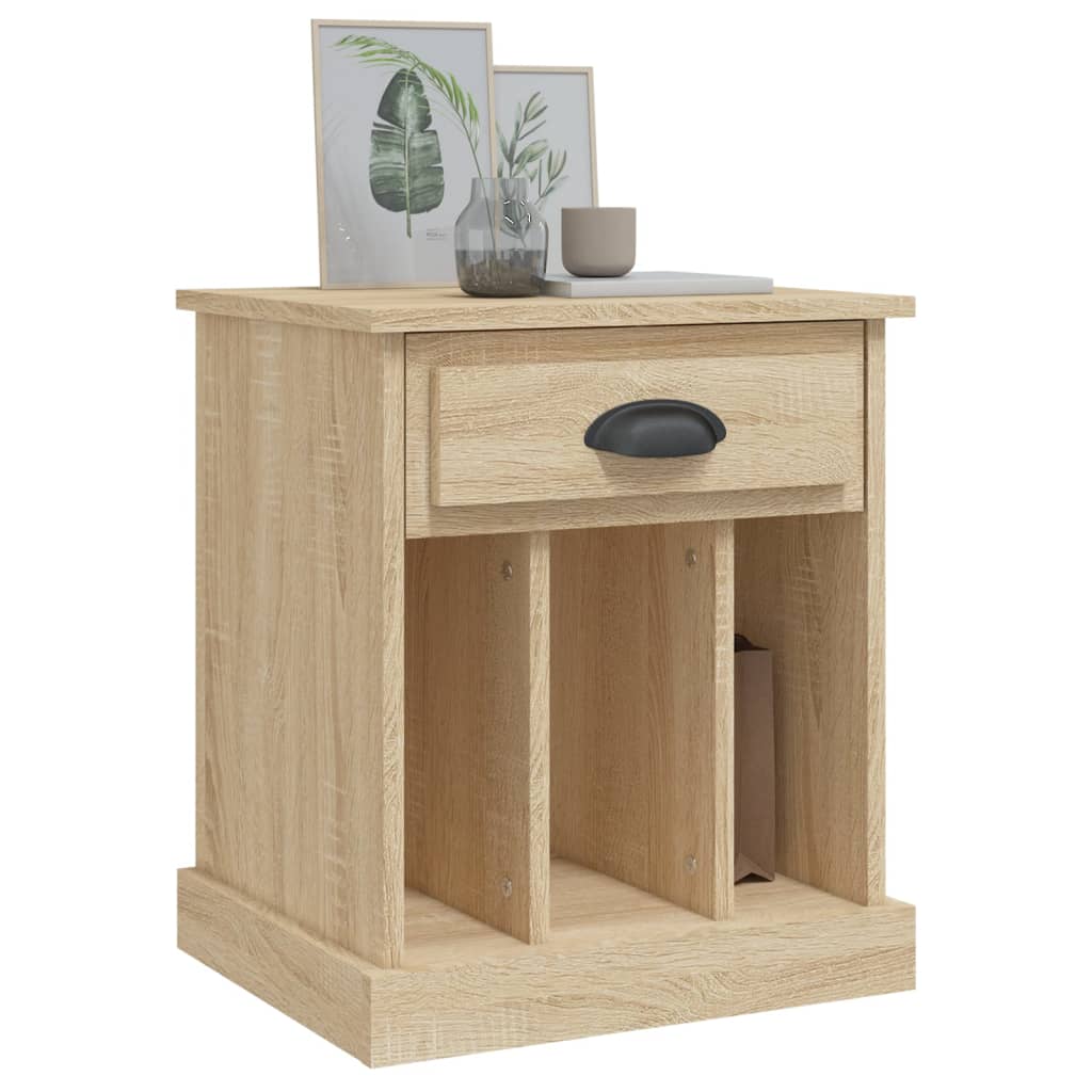 Sonoma Oak Bedside Cabinet 43x36x50 cm - Elegant Bedroom Storage