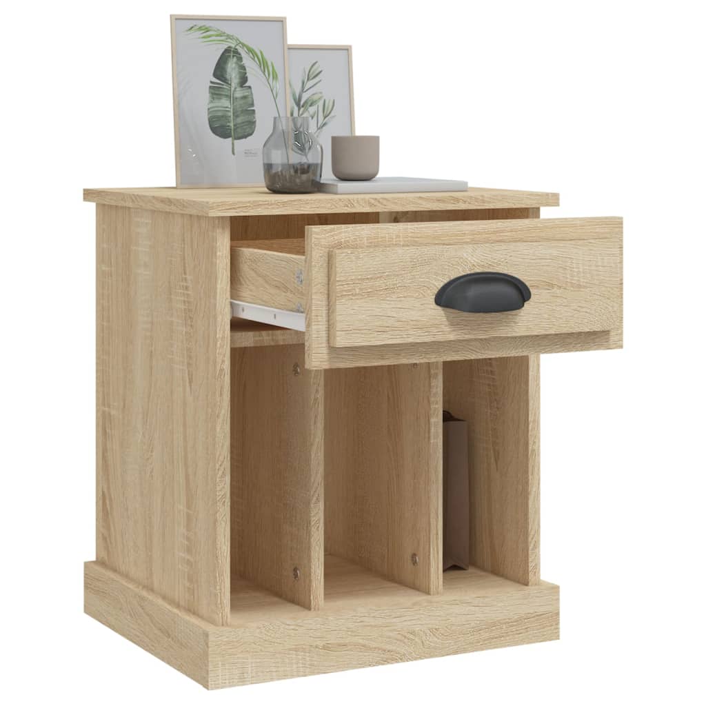 Sonoma Oak Bedside Cabinet 43x36x50 cm - Elegant Bedroom Storage