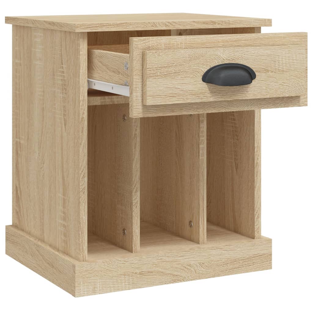 Sonoma Oak Bedside Cabinet 43x36x50 cm - Elegant Bedroom Storage