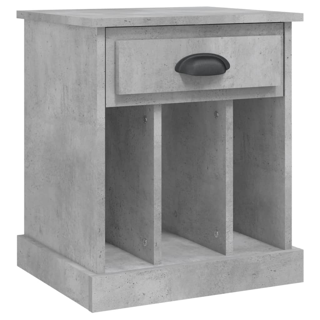 Concrete Grey Bedside Cabinet 43x36x50 cm - Stylish & Functional