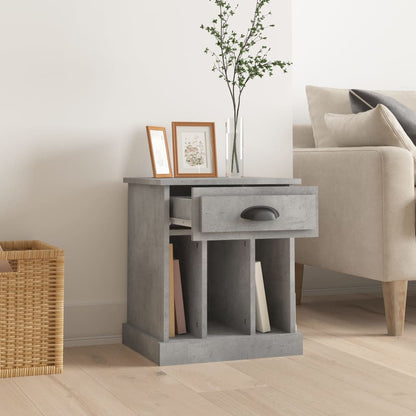 Concrete Grey Bedside Cabinet 43x36x50 cm - Stylish & Functional