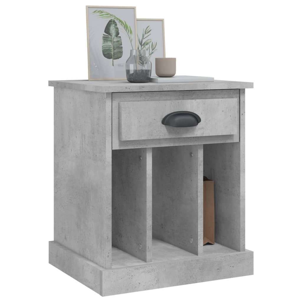 Concrete Grey Bedside Cabinet 43x36x50 cm - Stylish & Functional