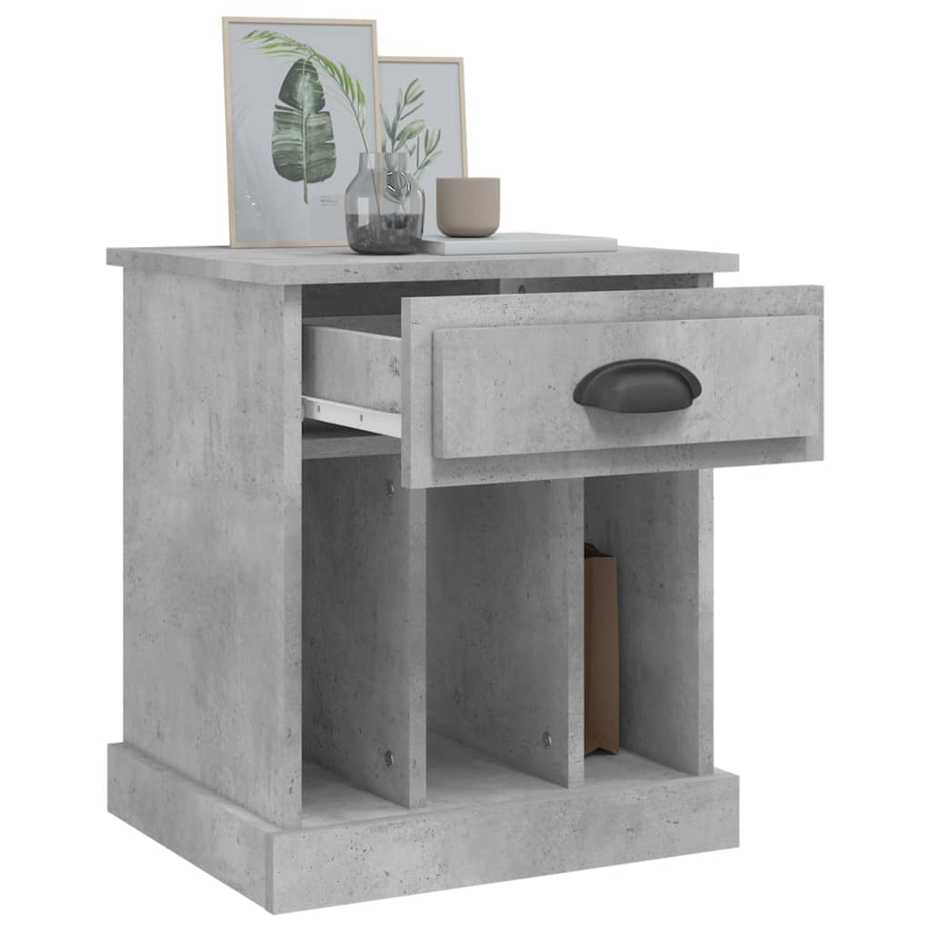 Concrete Grey Bedside Cabinet 43x36x50 cm - Stylish & Functional