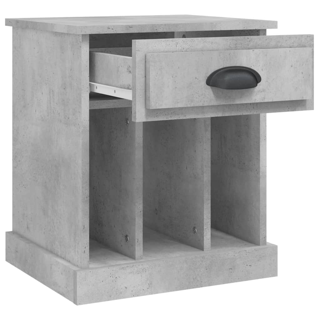 Concrete Grey Bedside Cabinet 43x36x50 cm - Stylish & Functional