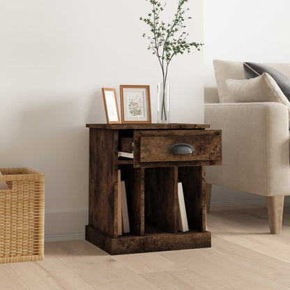 Smoked Oak Bedside Cabinet 43x36x50 cm - Stylish & Functional