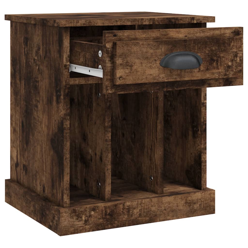 Smoked Oak Bedside Cabinet 43x36x50 cm - Stylish & Functional