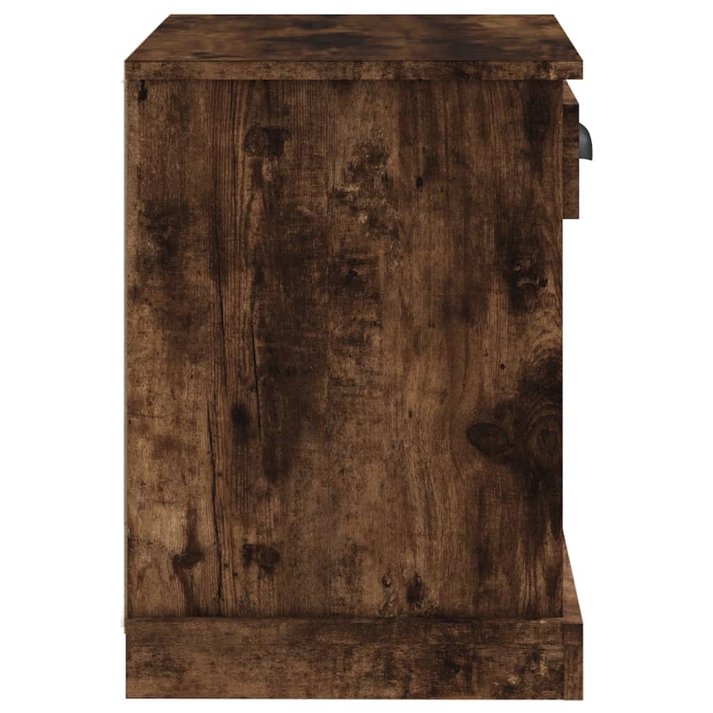 Smoked Oak Bedside Cabinet 43x36x50 cm - Stylish & Functional