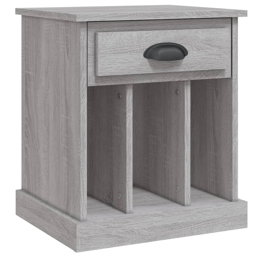 Grey Sonoma Bedside Cabinet 43x36x50 cm - Stylish & Compact Design