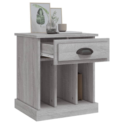 Grey Sonoma Bedside Cabinet 43x36x50 cm - Stylish & Compact Design