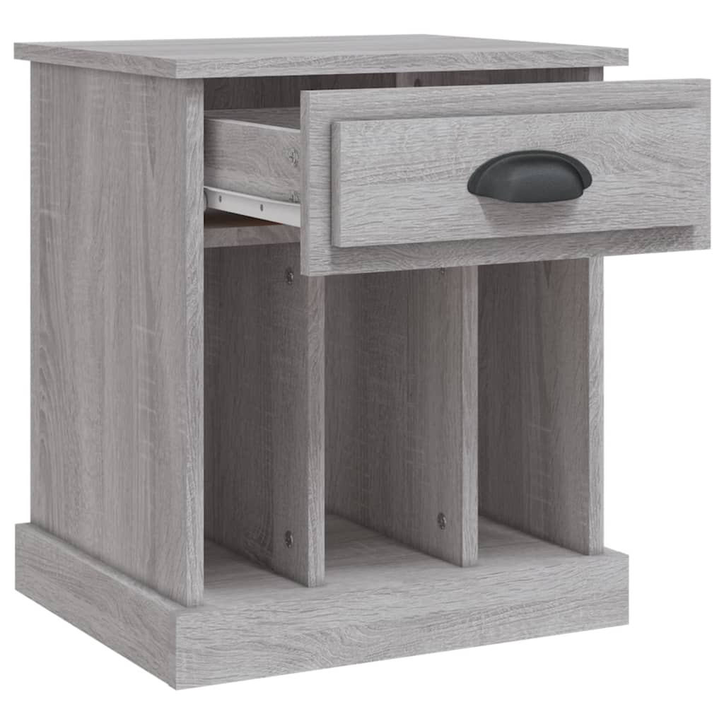 Grey Sonoma Bedside Cabinet 43x36x50 cm - Stylish & Compact Design