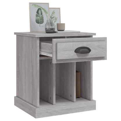 Set of 2 Grey Sonoma Bedside Cabinets - 43x36x50 cm